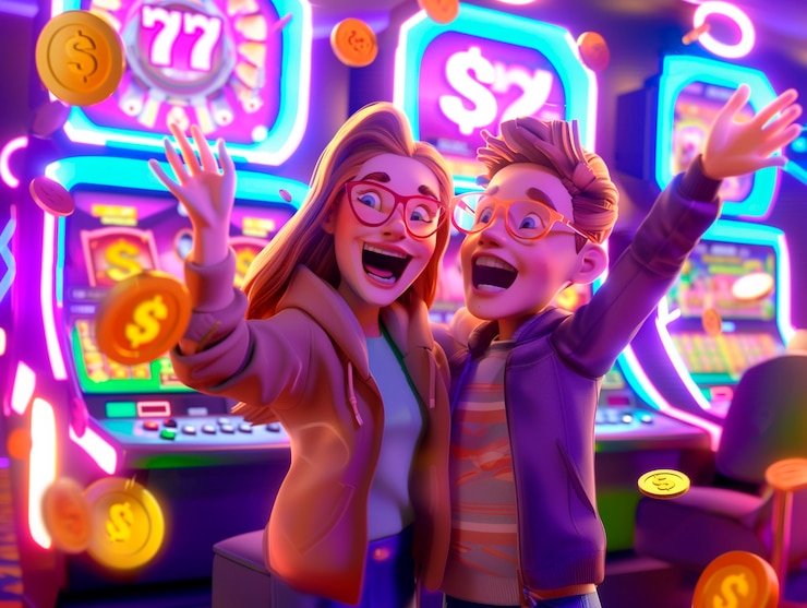 Tampilan gulungan Galactic Gems dengan tema luar angkasa